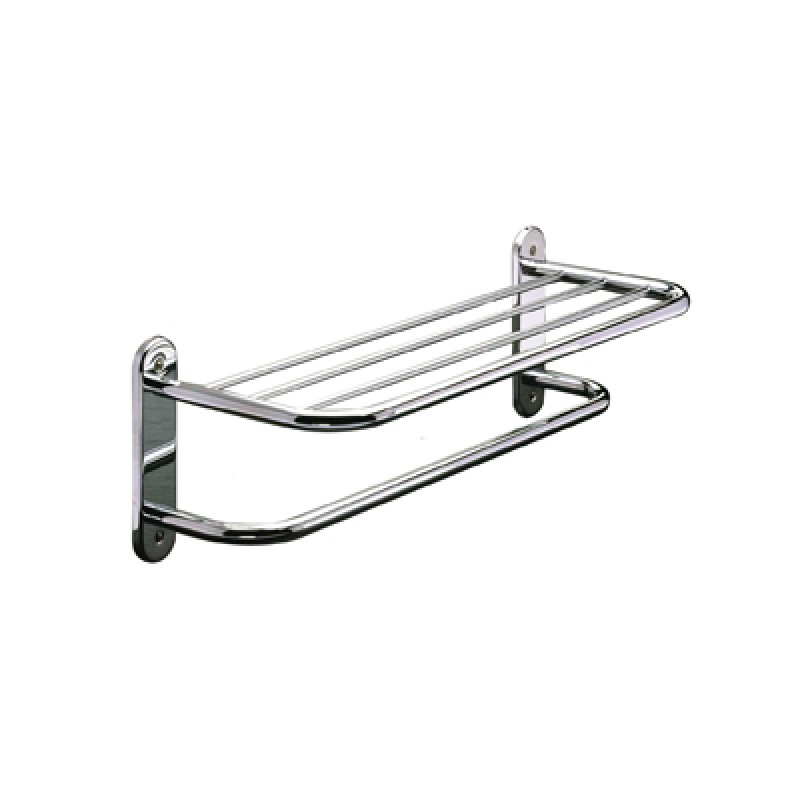 TOWEL SHELF WITH BAR Towel Shelf Polished Chrome