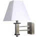 Single Arm Wall Lamp Brushed Nickel with T/C Fabric Shade | LOG660119
