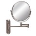8" Circular Wall-Mounted Mirror – 1X/5X Magnification, Brushed Stainless Steel