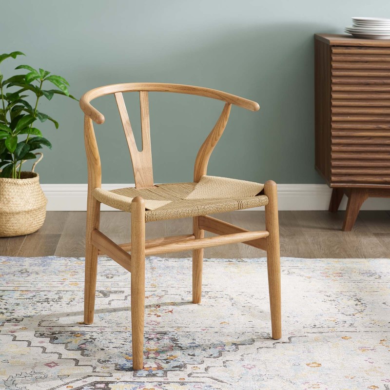 Amish Dining Wood Armchair in Natural
