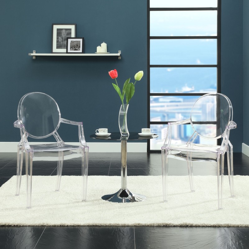 Casper Dining Armchair in Clear