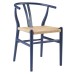 Amish Dining Wood Side Chair in Midnight Blue