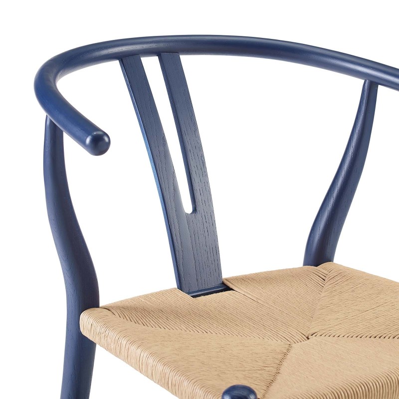 Amish Dining Wood Side Chair in Midnight Blue