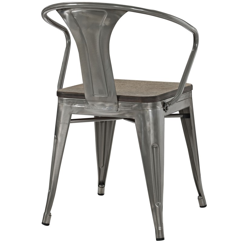 Promenade Bamboo Dining Chair in Gunmetal