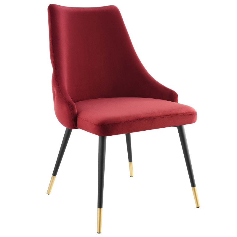Adorn Tufted Performance Velvet Dining Side Chair in Maroon Adorn Tufted Performance Velvet Dining Side Chair in Maroon