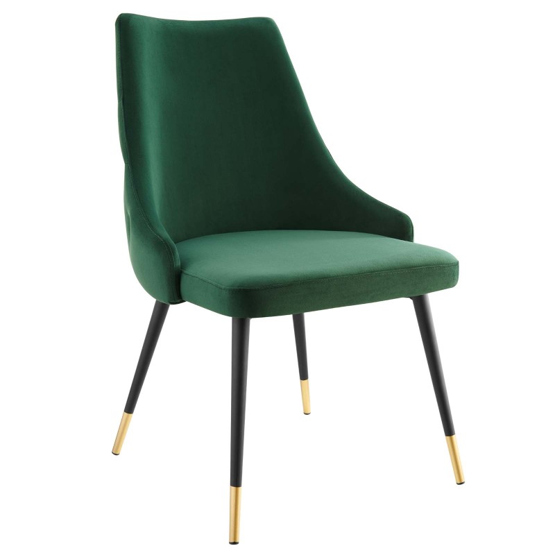 Adorn Tufted Performance Velvet Dining Side Chair in Green Adorn Tufted Performance Velvet Dining Side Chair in Green