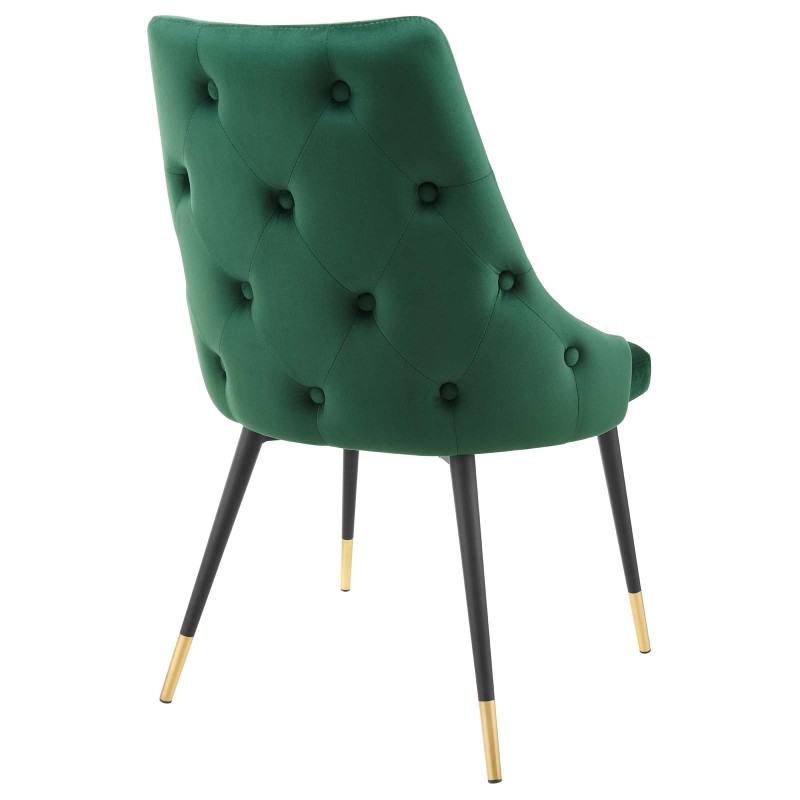 Adorn Tufted Performance Velvet Dining Side Chair in Green Adorn Tufted Performance Velvet Dining Side Chair in Green