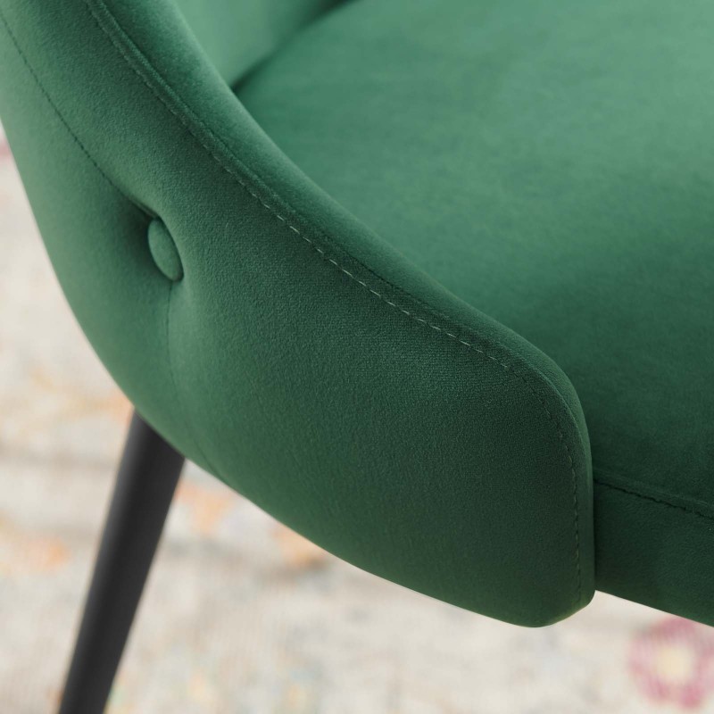 Adorn Tufted Performance Velvet Dining Side Chair in Green Adorn Tufted Performance Velvet Dining Side Chair in Green