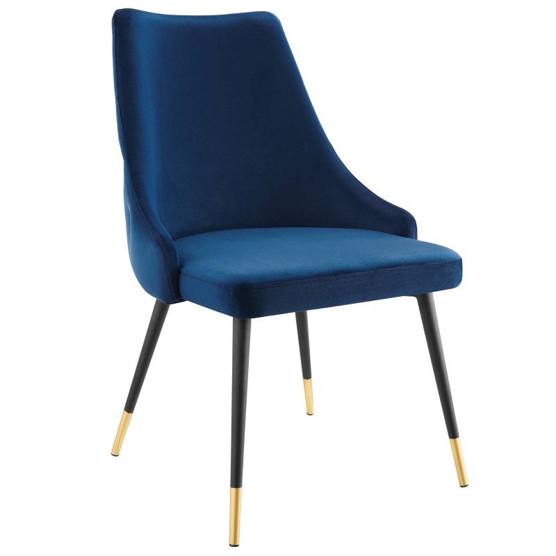 Adorn Tufted Performance Velvet Dining Side Chair in Navy Adorn Tufted Performance Velvet Dining Side Chair in Navy