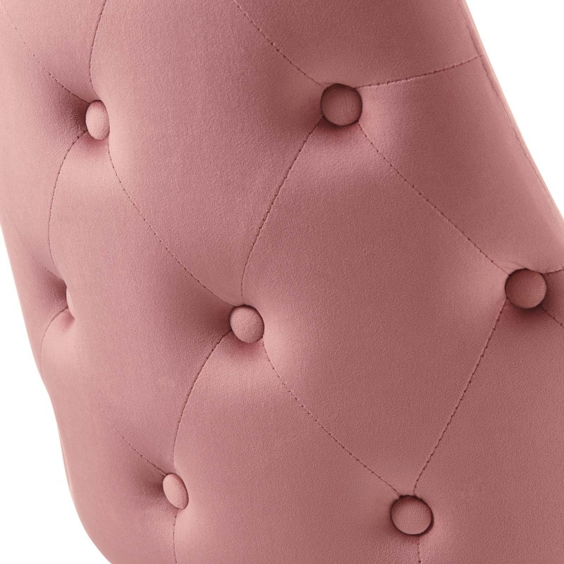 Adorn Tufted Performance Velvet Dining Side Chair in Dusty Rose