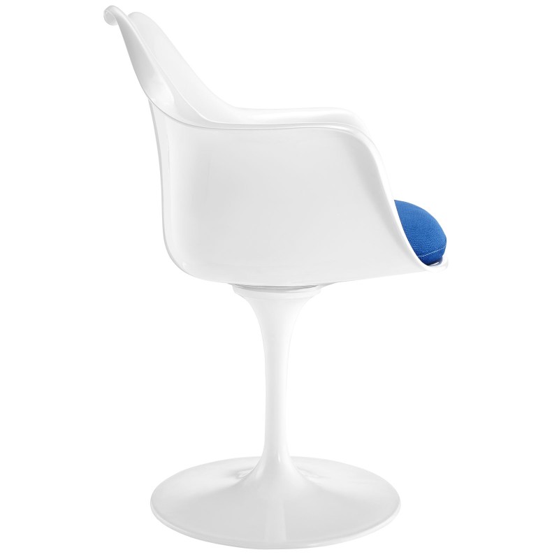 Lippa Dining Fabric Armchair in Blue