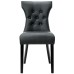 Silhouette Dining Vinyl Side Chair in Black