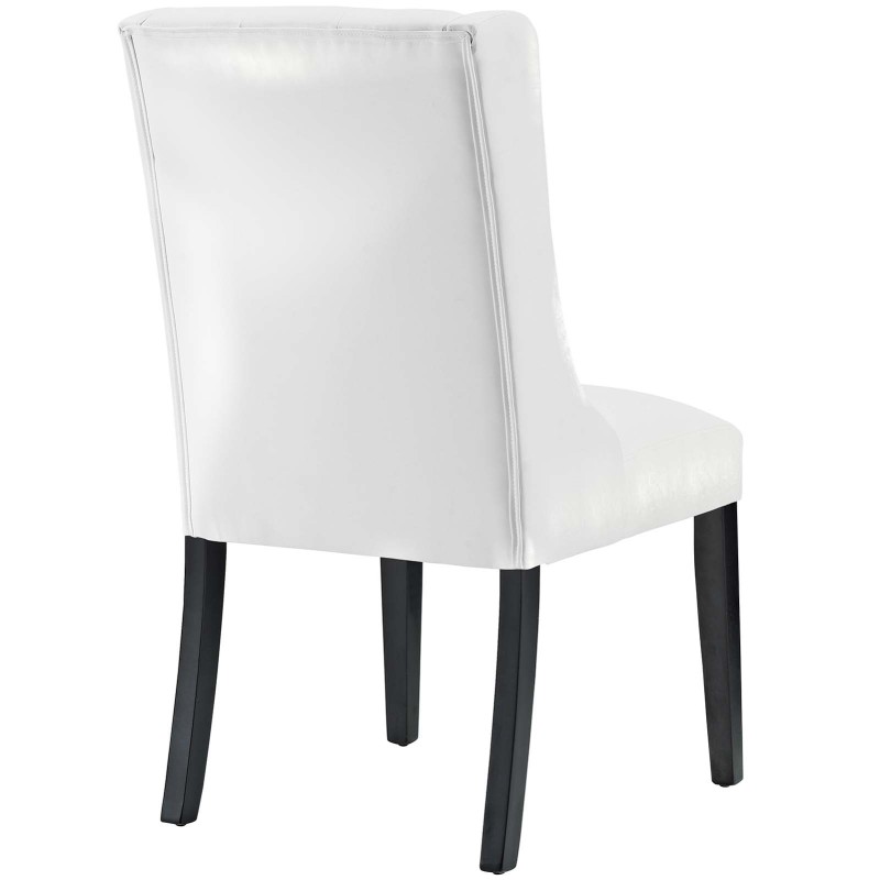 Baronet Vinyl Dining Chair in White