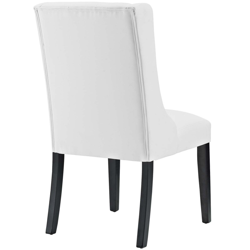 Baronet Vinyl Dining Chair in White