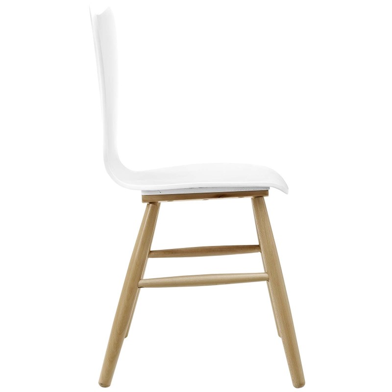 Cascade Wood Dining Chair in White