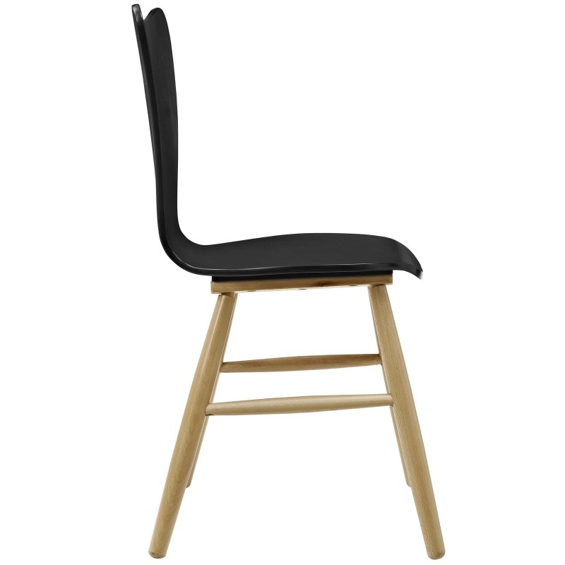 Cascade Wood Dining Chair in Black