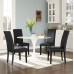 Parcel Dining Faux Leather Side Chair in Black