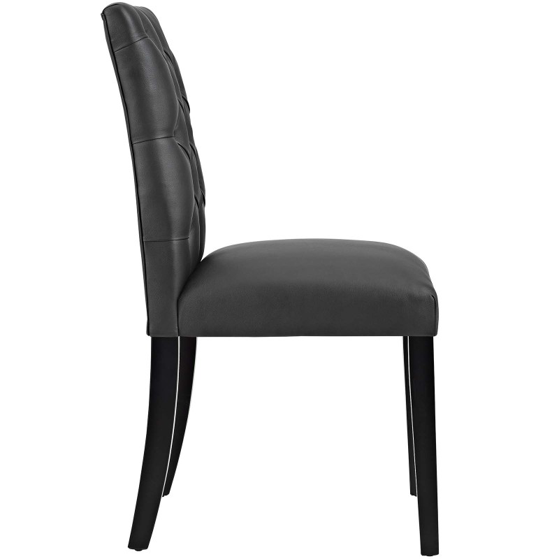 Duchess Vinyl Dining Chair in Black