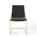 Pitch Performance Velvet Dining Armchair in Gold Black