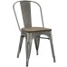 Promenade Bamboo Side Chair in GunMetal