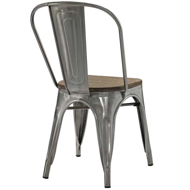 Promenade Bamboo Side Chair in GunMetal