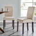 Prosper Upholstered Fabric Dining Side Chair Set of 2 in Beige