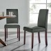 Prosper Upholstered Fabric Dining Side Chair Set of 2 in Gray