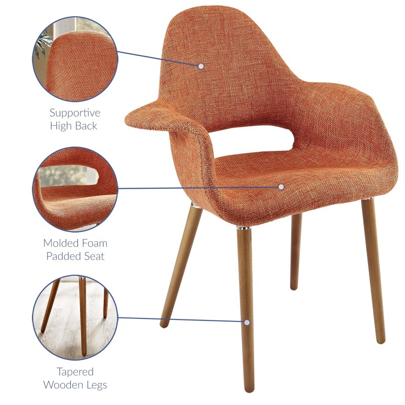 Aegis Dining Armchair in Orange