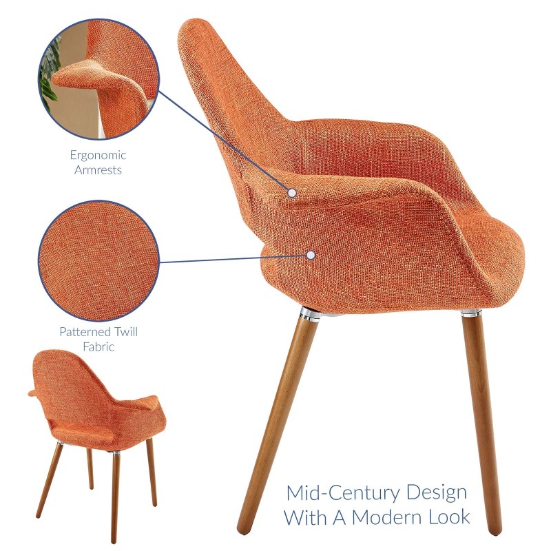 Aegis Dining Armchair in Orange