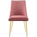 Viscount Modern Accent Performance Velvet Dining Chair in Dusty Rose