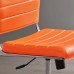 Armless Mid Back Office Chair in Orange