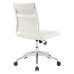 Armless Mid Back Office Chair in White