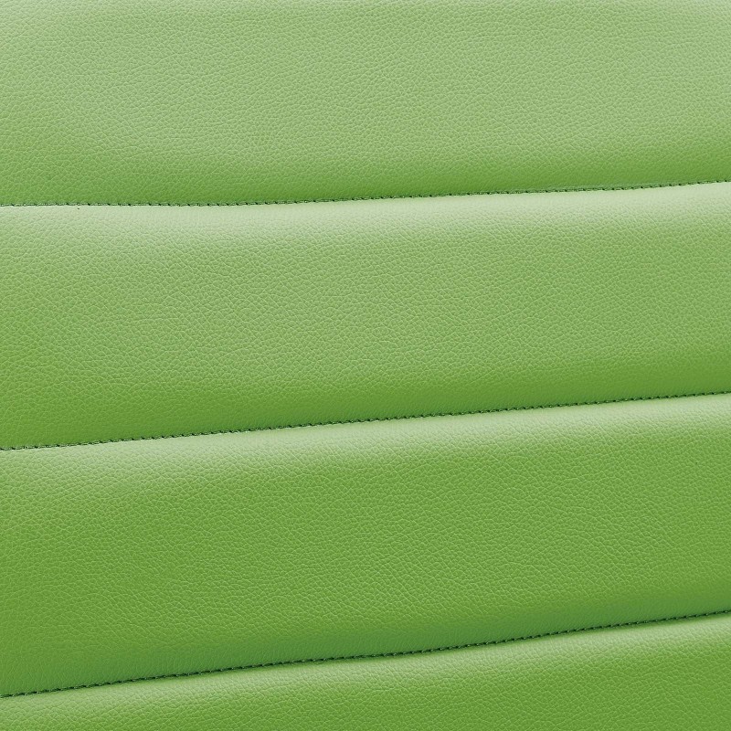 Armless Mid Back Vinyl Office Chair in Bright Green