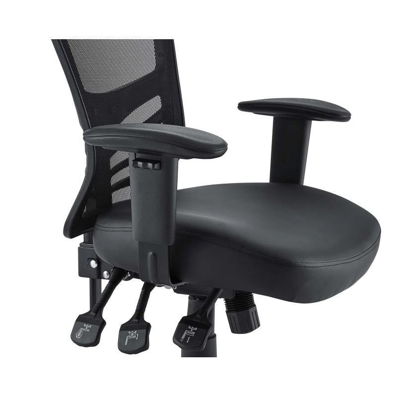 Vinyl Office Chair in Black