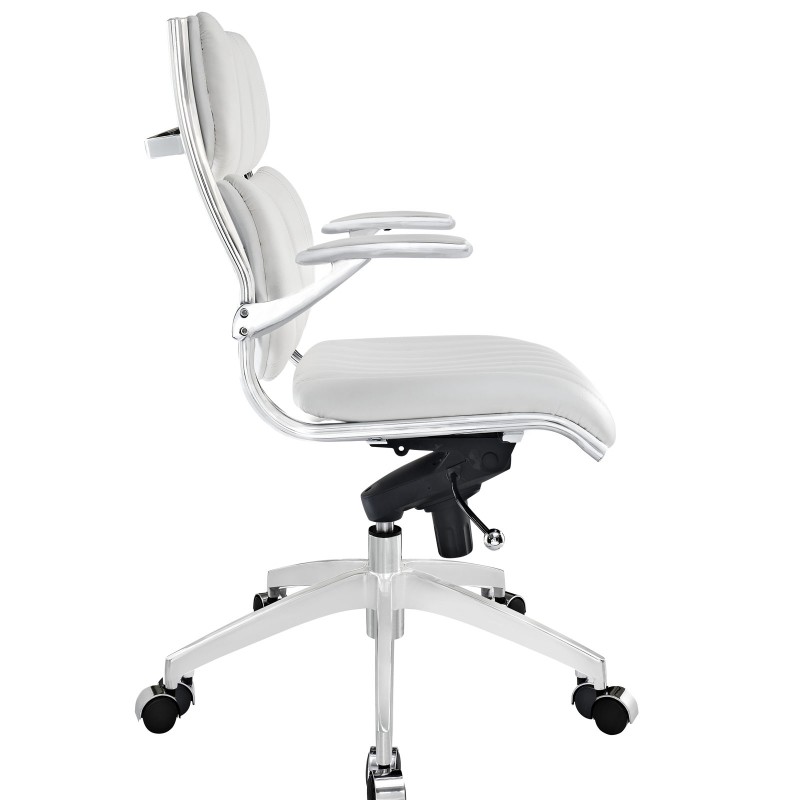 Mid Back Office Chair in White