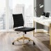 Armless Mid Back Performance Velvet Office Chair in Black