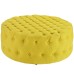 Amour Upholstered Fabric Ottoman in Sunny