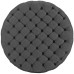 Amour Upholstered Fabric Ottoman in Gray