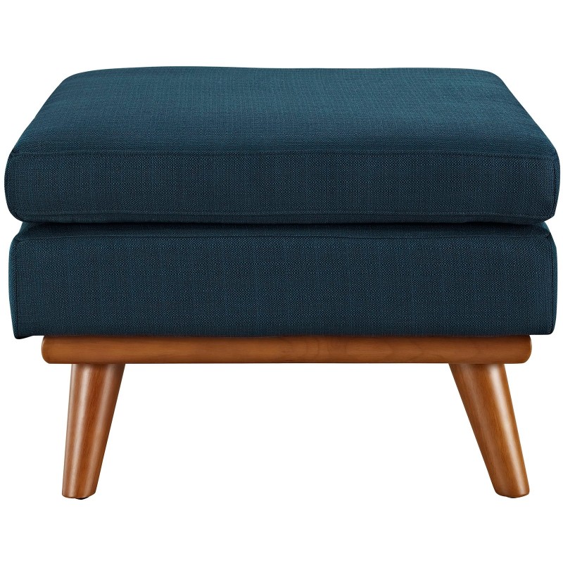 Engage Upholstered Fabric Ottoman in Azure