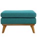 Engage Upholstered Fabric Ottoman in Teal