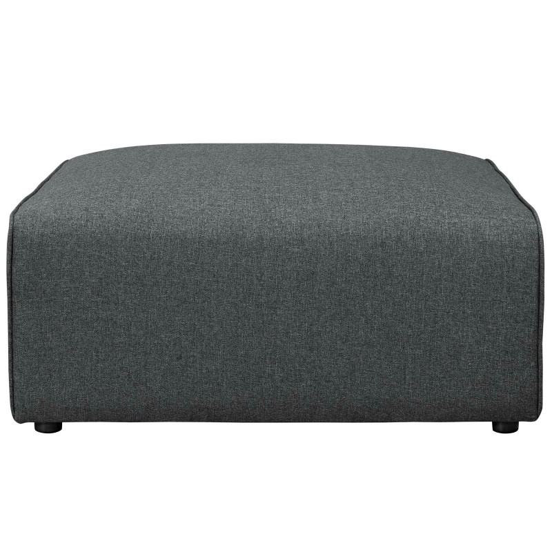 Mingle Fabric Ottoman in Gray