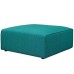 Mingle Fabric Ottoman in Teal