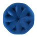 Amour Tufted Button Round Performance Velvet Ottoman in Navy