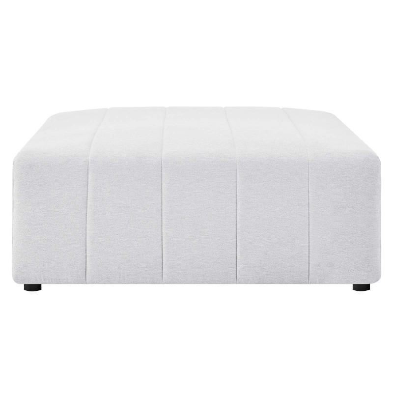 Bartlett Upholstered Fabric Ottoman in Ivory