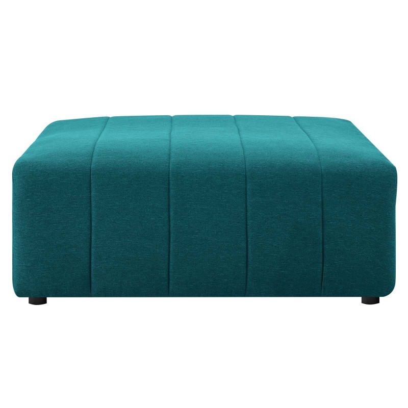 Bartlett Upholstered Fabric Ottoman in Teal