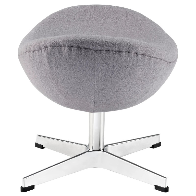 Glove Wool Ottoman in Dark Gray