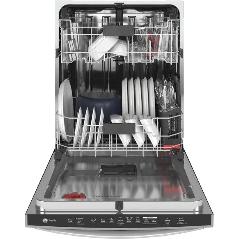 GE Profile Fingerprint Resistant Top Control with Stainless Steel Interior Dishwasher with Sanitize Cycle & Twin Turbo Dry Boost