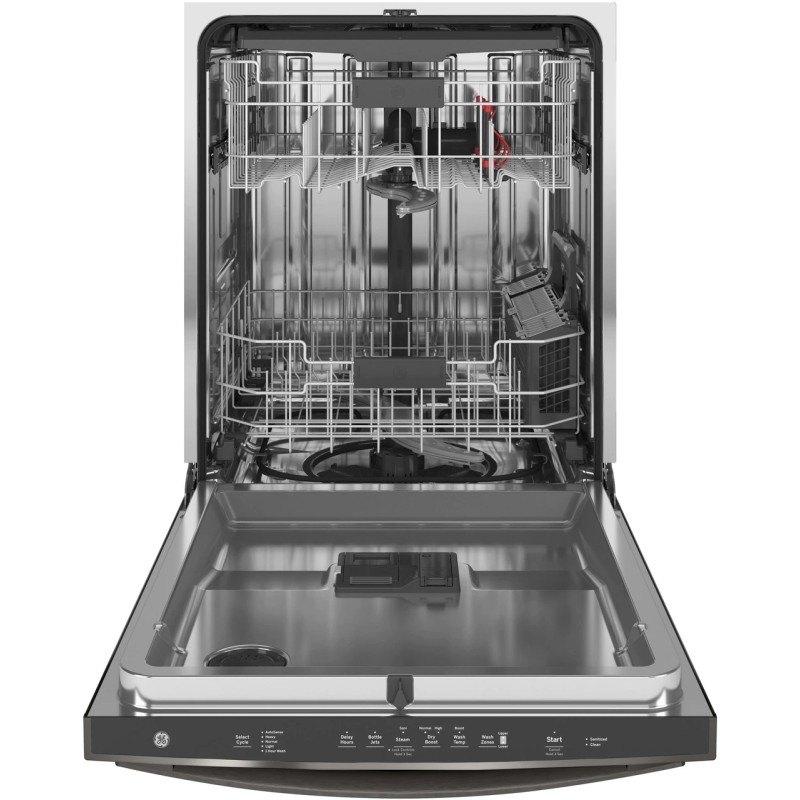 GE Top Control with Stainless Steel Interior Dishwasher with Sanitize Cycle & Dry Boost with Fan Assist
