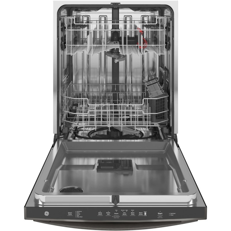 GE Top Control with Stainless Steel Interior Dishwasher with Sanitize Cycle & Dry Boost with Fan Assist