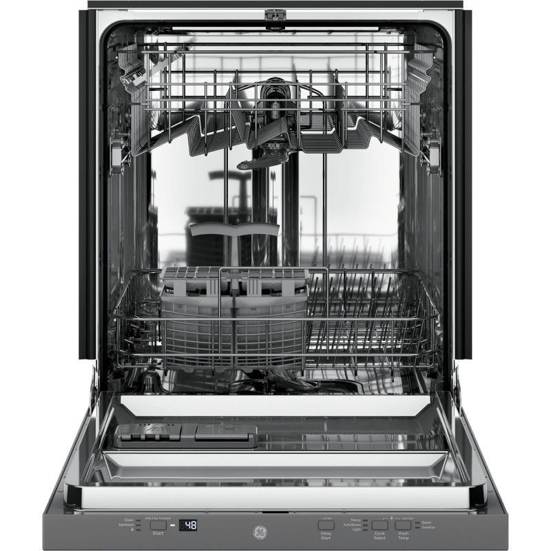 GE ADA Compliant Stainless Steel Interior Dishwasher with Sanitize Cycle